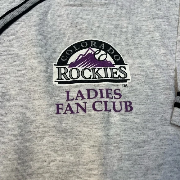 Vintage 90s Badger Sports MLB Colorado Rockies Ladies Fan Club Jersey Mens L Vtg - Picture 2 of 9